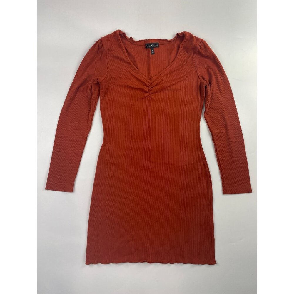 Derek‎ Heart Rust Long Sleeve Dress